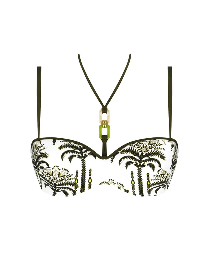 Lise Charmel Swimwear - Palmier Audace Cropped Bustier Bikini Kaki Audace