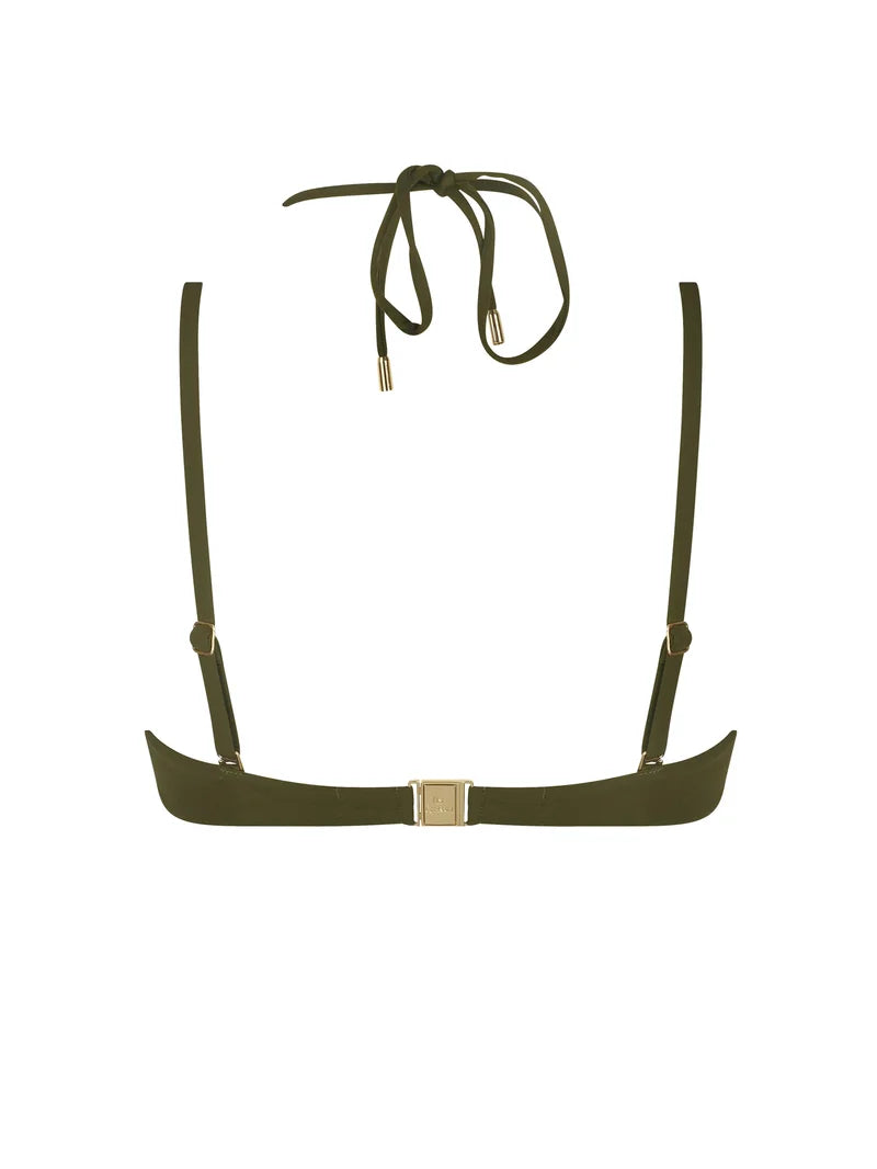 Lise Charmel Swimwear - Palmier Audace Cropped Bustier Bikini Kaki Audace
