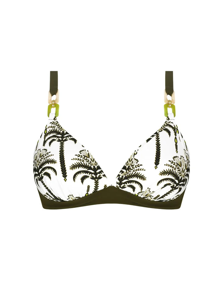 Lise Charmel Swimwear - Palmier Audace Wireless Padded Bikini Top Kaki Audace