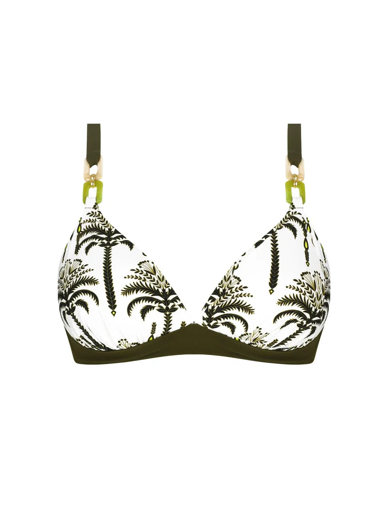Lise Charmel Swimwear - Palmier Audace Wireless Padded Bikini Top Kaki Audace