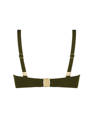Lise Charmel Swimwear - Palmier Audace Wireless Padded Bikini Top Kaki Audace