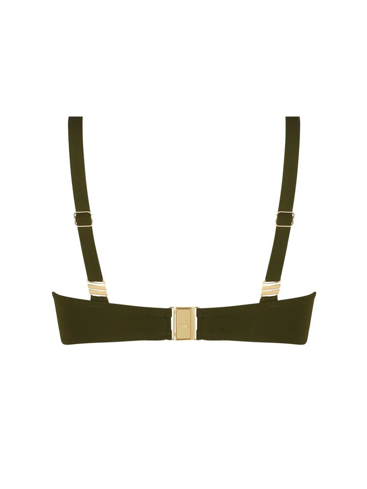 Lise Charmel Swimwear - Palmier Audace Wireless Padded Bikini Top Kaki Audace