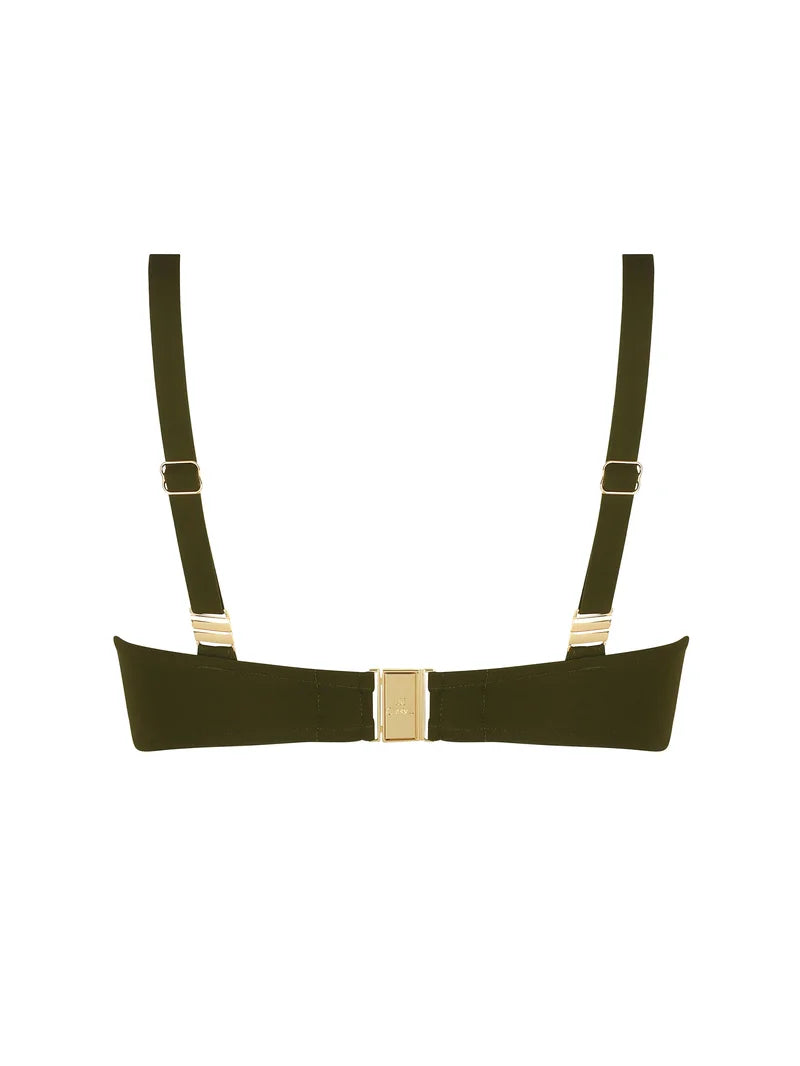 Lise Charmel Swimwear - Palmier Audace Wireless Padded Bikini Top Kaki Audace