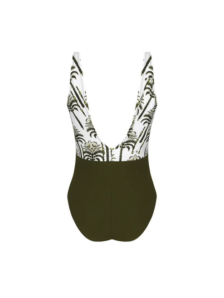 Lise Charmel Swimwear - Palmier Audace Wireless Swimsuit Kaki Audace