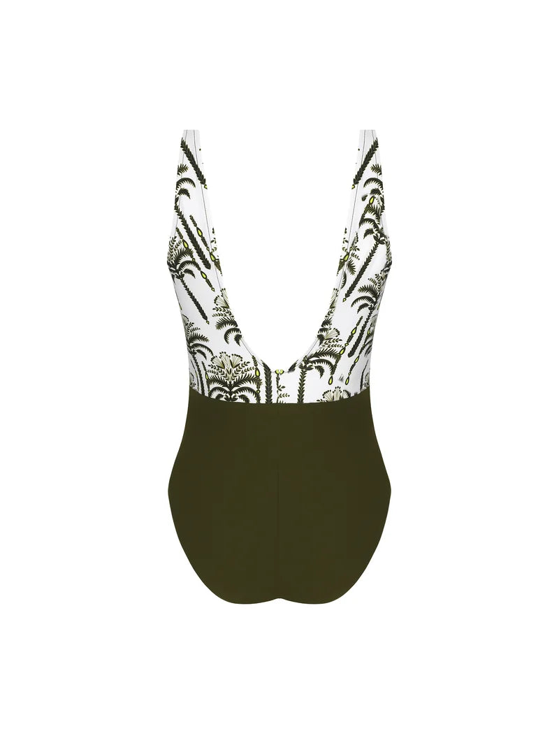Lise Charmel Swimwear - Palmier Audace Wireless Swimsuit Kaki Audace