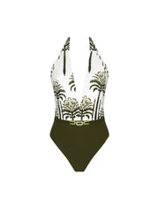 Lise Charmel Swimwear - Palmier Audace Wireless Seduction Halter Swimsuit Kaki Audace