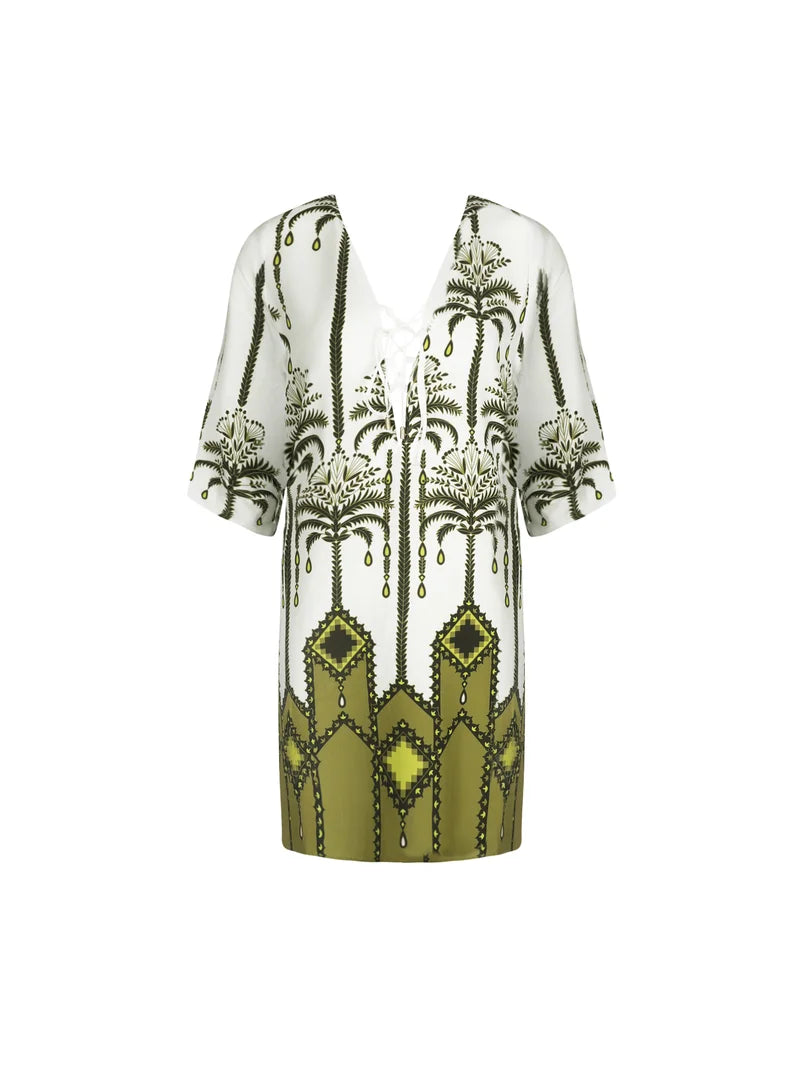 Lise Charmel Swimwear - Palmier Audace 3/4 Sleeve Tunic Kaki Audace
