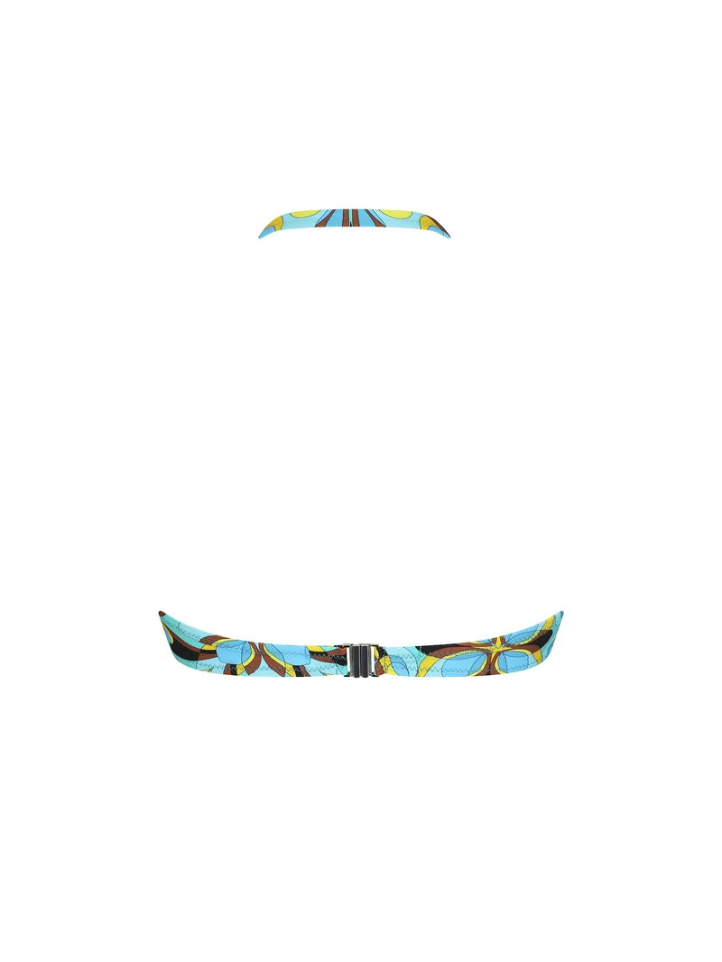 Antigel Swimwear by Lise Charmel - La Psychedelique Strapless Bandeau Bikini Bleu Vibrant