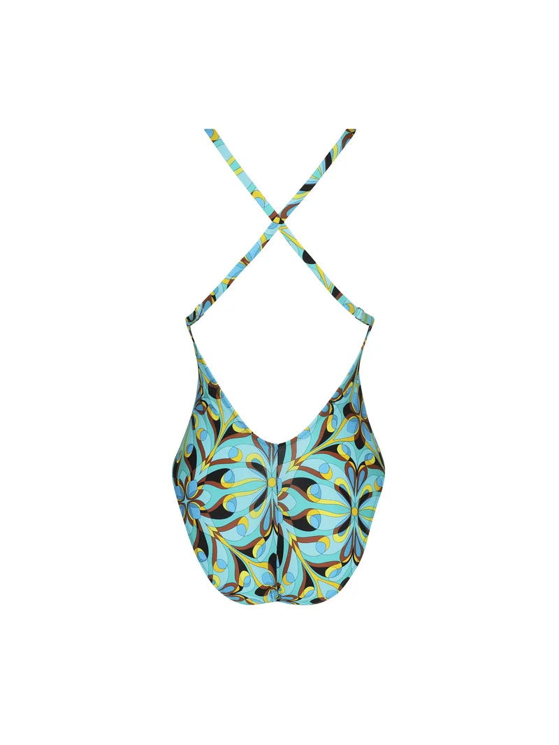 Antigel Swimwear by Lise Charmel - La Psychedelique Multi-Position Wireless Swimsuit Bleu Vibrant
