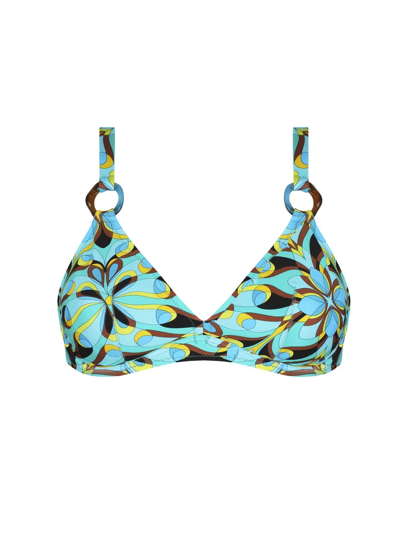 Antigel Swimwear by Lise Charmel - La Psychedelique Halter Underwired Bikini Top Bleu Vibrant