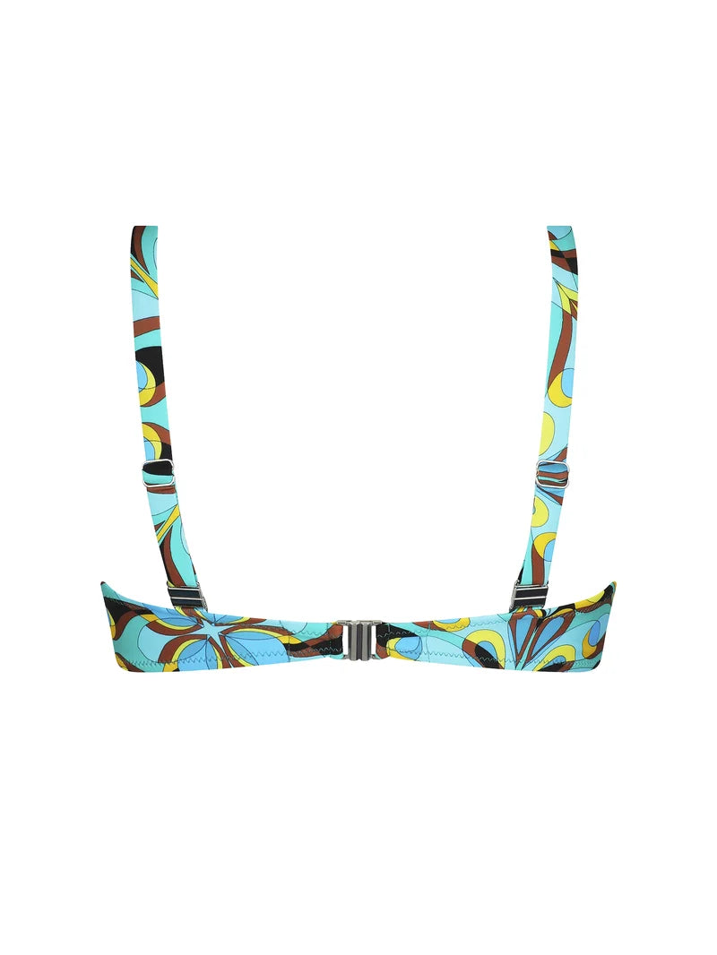 Antigel Swimwear by Lise Charmel - La Psychedelique Halter Underwired Bikini Top Bleu Vibrant