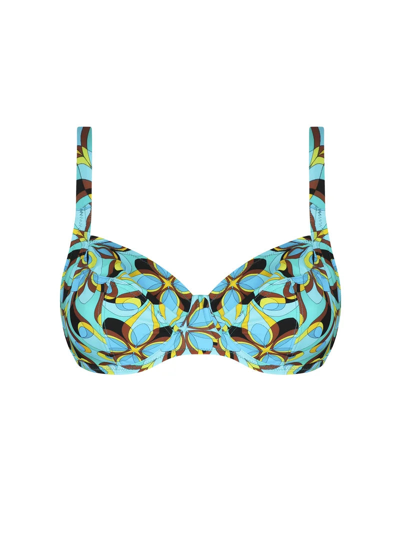Antigel Swimwear by Lise Charmel - La Psychedelique Balconet Top Bleu Vibrant