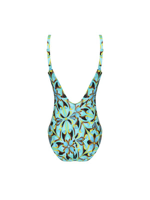 Antigel Swimwear by Lise Charmel - La Psychedelique Full Cup Wired Swimsuit Bleu Vibrant