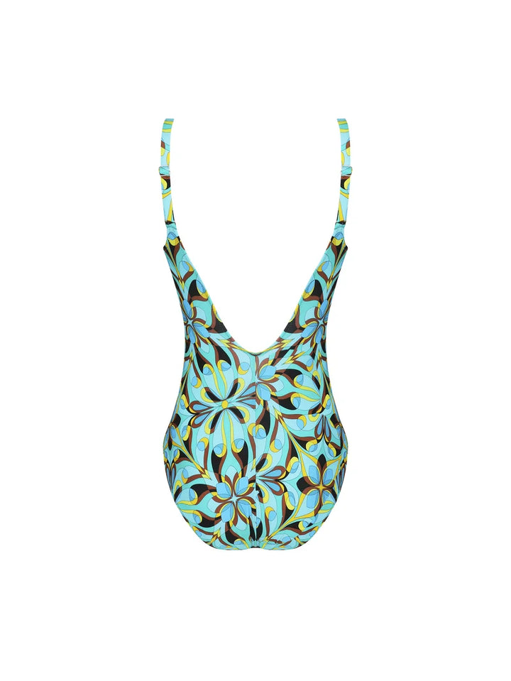 Antigel Swimwear von Lise Charmel - La Psychedelique Full Cup Bügel-Badeanzug in leuchtendem Blau