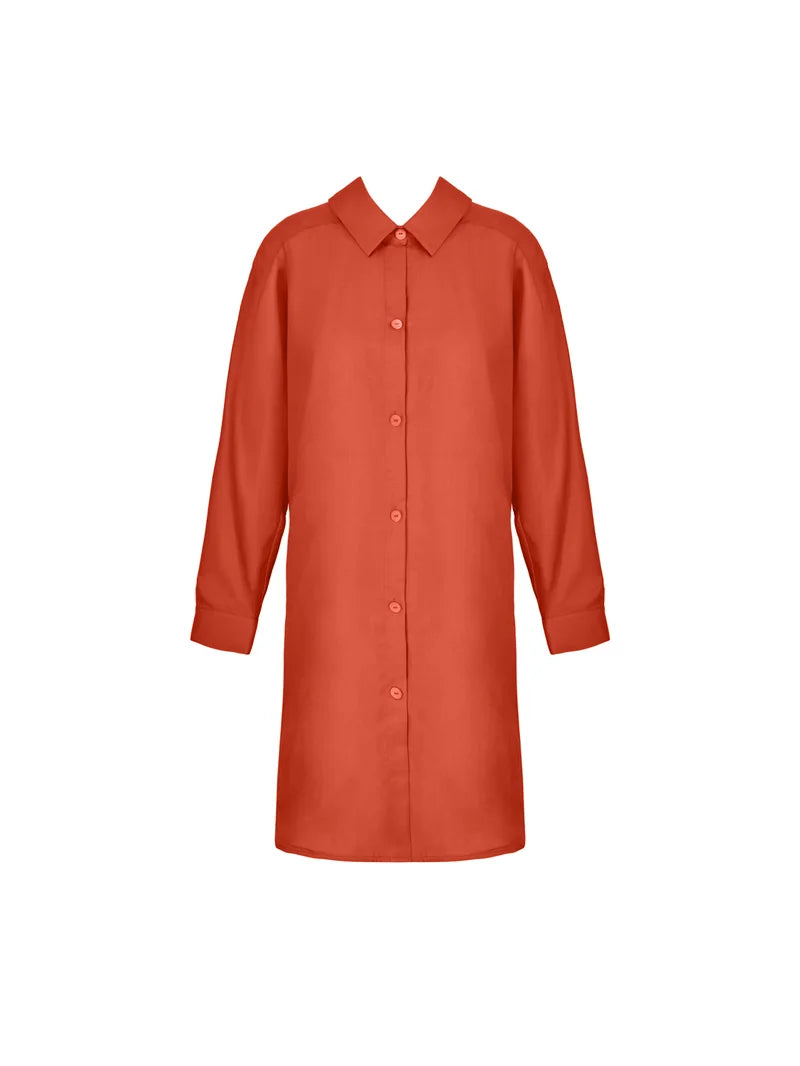 Lise Charmel Swimwear - Voyage D'ete Long Sleeved Long Shirt Orange Sillage