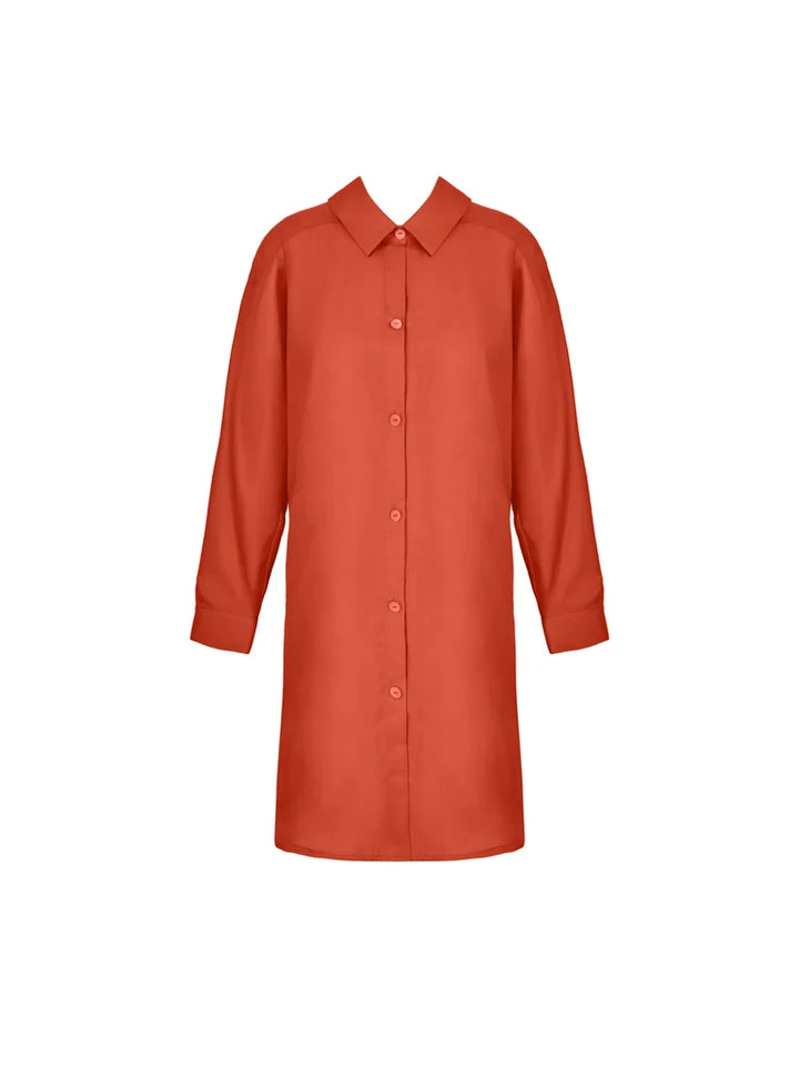 Lise Charmel Swimwear - Voyage D'ete Long Sleeved Long Shirt Orange Sillage
