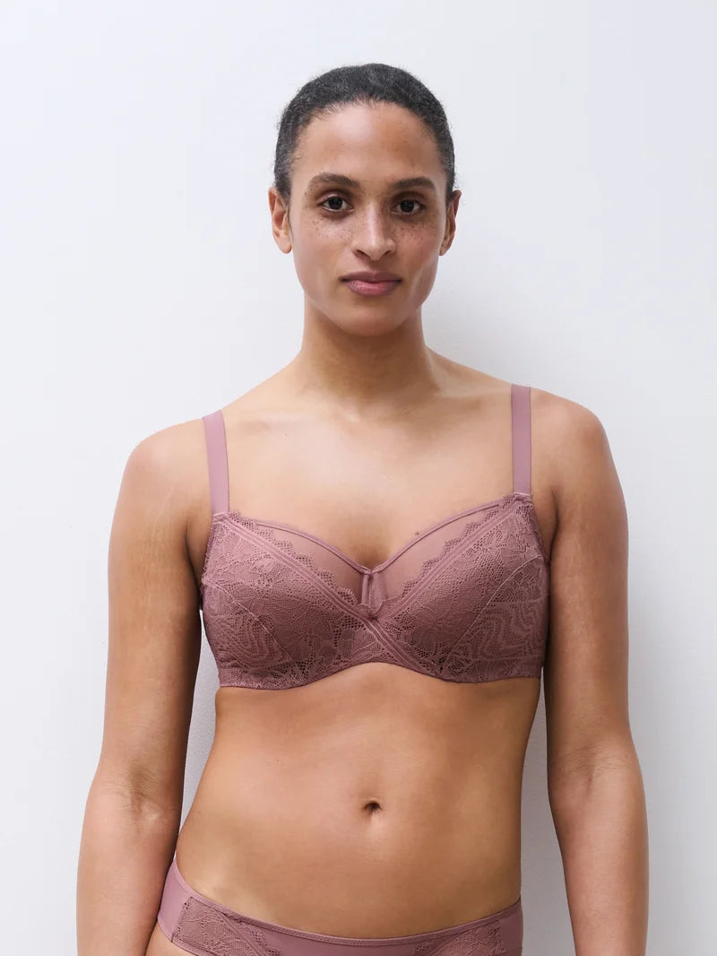 Chantelle - Floral Touch Very Covering Underwired Bra Rose Des Bois