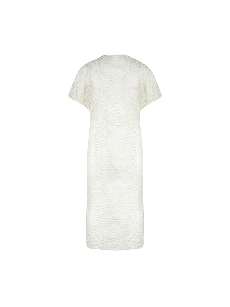 Antigel Swimwear by Lise Charmel - La Sexy Resille Long Caftan Nacre Resille