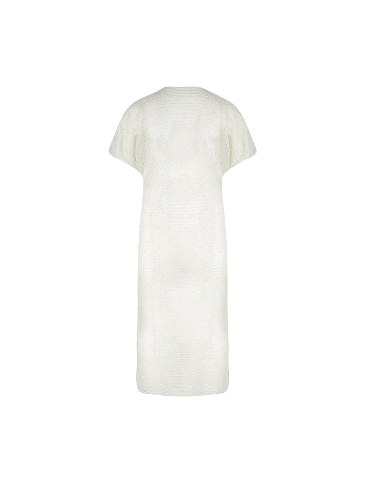 Antigel Swimwear by Lise Charmel - La Sexy Resille Long Caftan Nacre Resille