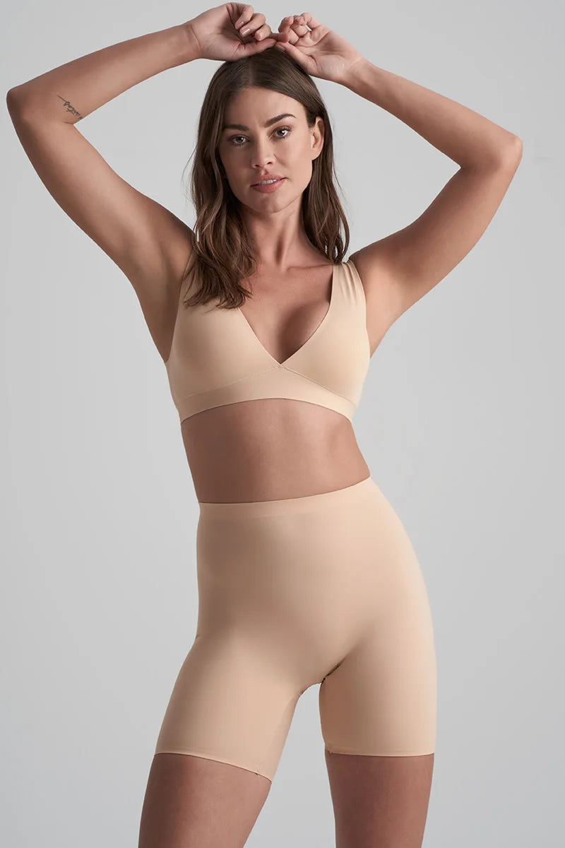 ByeBra - Invisible Shapewear Light Support Bra Top Deep Plunge Beige