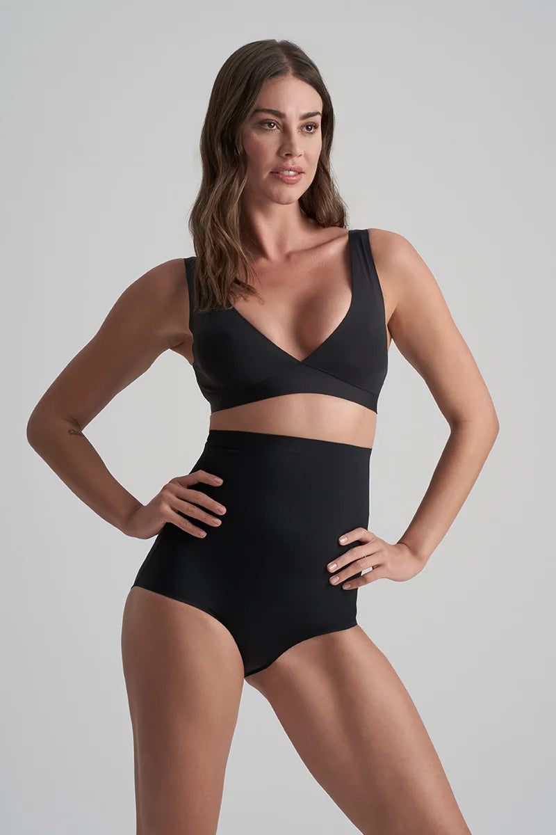 ByeBra - Invisible Shapewear Light Support Bra Top Deep Plunge Black