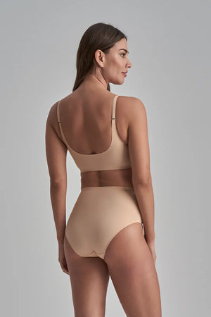 ByeBra - Invisible Shapewear Light Support Bra Top Round-Neck Beige