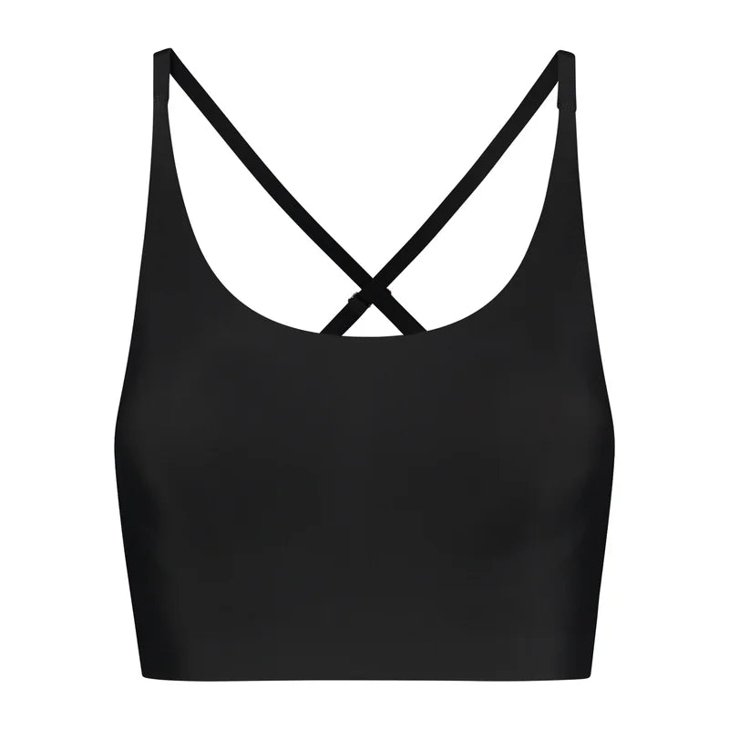 ByeBra - Invisible Shapewear Light Support Bra Top Round-Neck Black