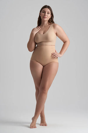 ByeBra - Invisible Shapewear Light Support Bra Top V-Neck Beige