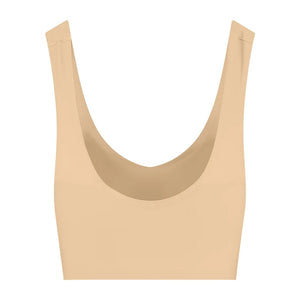 ByeBra - Invisible Shapewear Light Support Bra Top V-Neck Beige