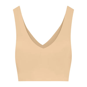ByeBra - Invisible Shapewear Light Support Bra Top V-Neck Beige