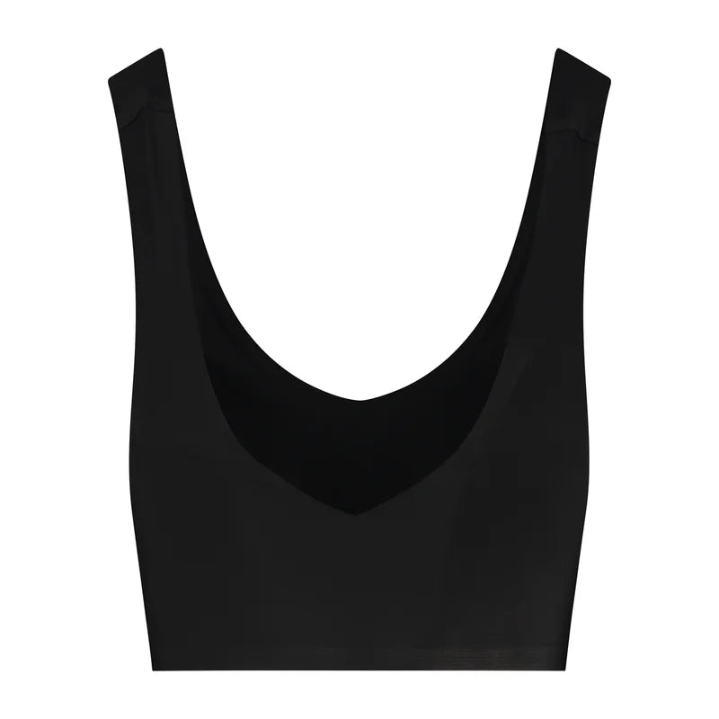 ByeBra - Invisible Shapewear Light Support Bra Top V-Neck Black