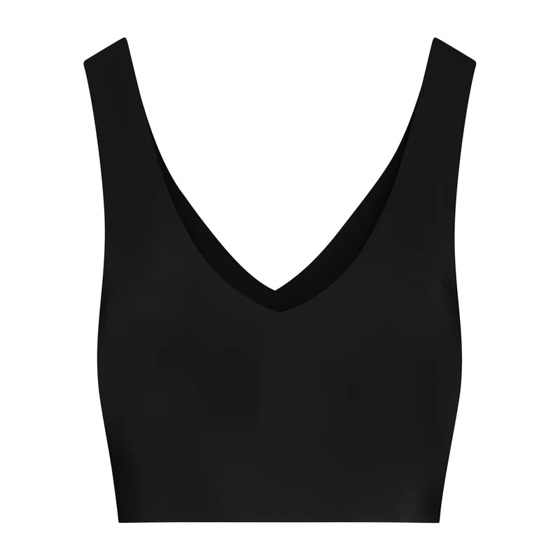 ByeBra - Invisible Shapewear Light Support Bra Top V-Neck Black