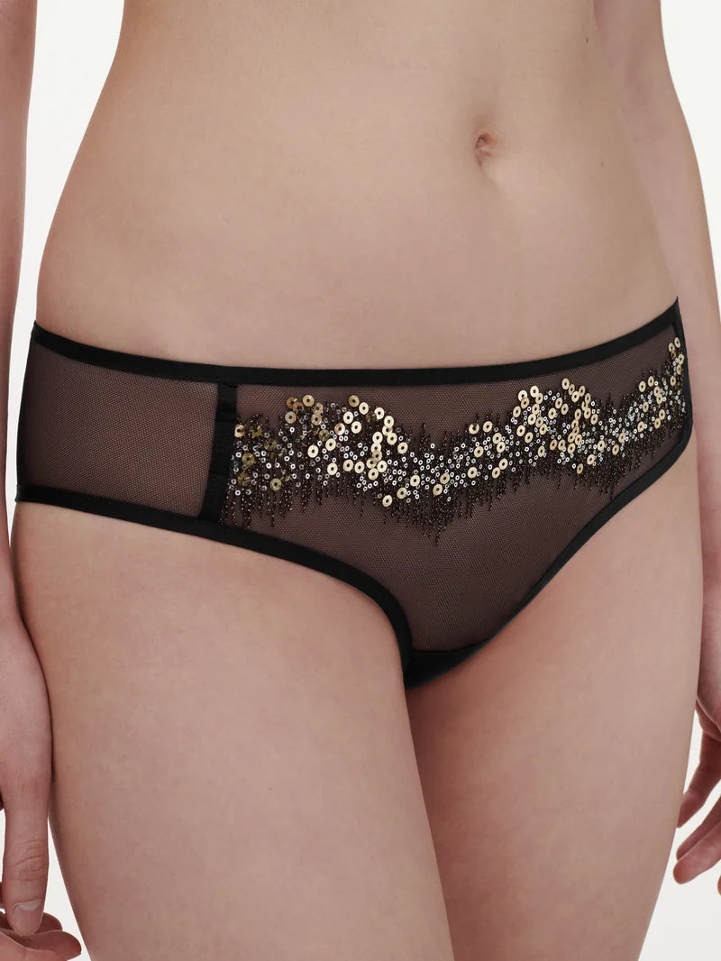 Chantelle - Genesis Revealing Shorty Glitter Black