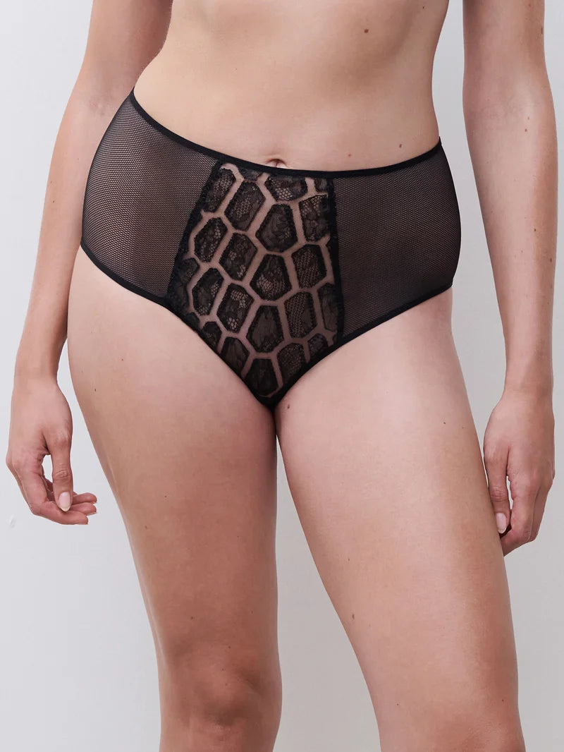 Chantelle - Reptilia High-Waisted Full Brief Black