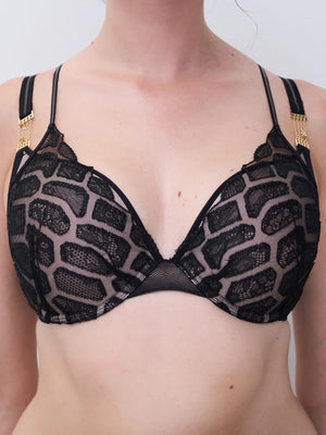 Chantelle - Reptilia Extra Push Up Bra Black
