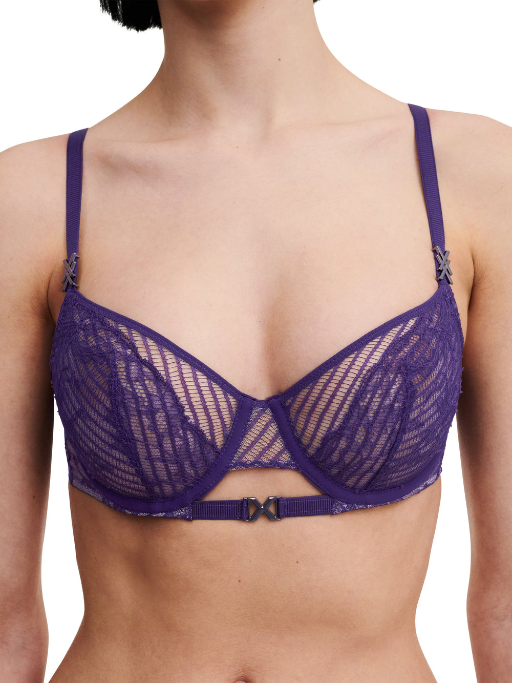 Chantelle X - Txture Half-Cup Bra Club Purple Half Cup Bra Chantelle X 