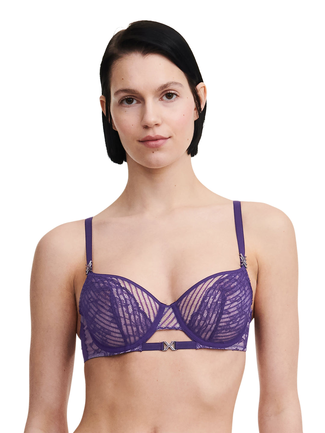 Chantelle X - Txture Half-Cup Bra Club Purple Half Cup Bra Chantelle X 