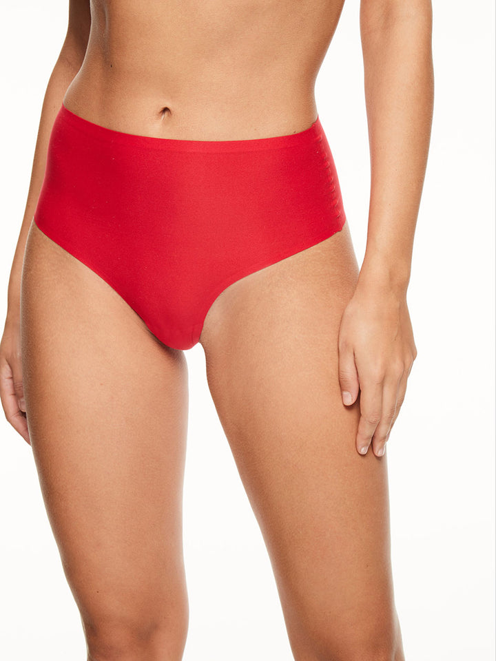 Chantelle – Softstretch-Tanga mit hoher Taille, Mohnrot