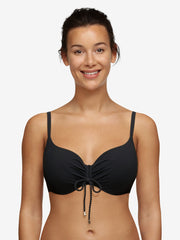 Chantelle Inspire Covering Underwired Bikini Top - Black Full Cup Bikini Chantelle Swim 