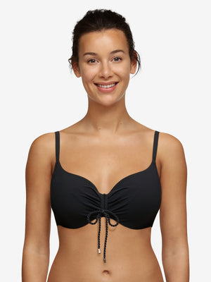 Chantelle Inspire Covering Underwired Bikini Top - Black Full Cup Bikini Chantelle Swim 