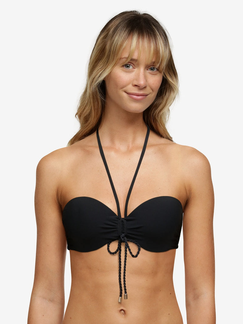 Chantelle Inspire Bandeau T-Shirt Bikini Top - Black Full Cup Bikini Chantelle Swim 