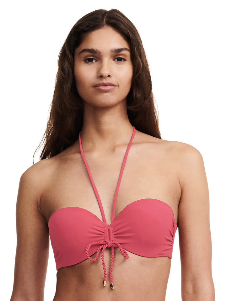 Chantelle Swimwear - Inspire Bandeau T-Shirt Bra Garnet Red Full Cup Bikini Chantelle Swimwear 