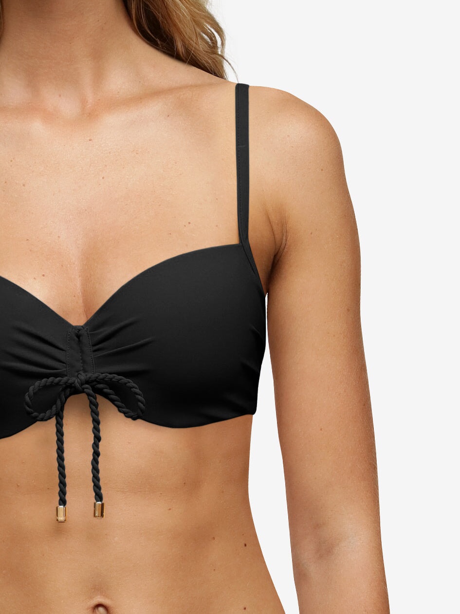 Chantelle Swimwear - Inspire Half-Cup Memory Bikini Top Black Padded Bikini Chantelle Swimwear 