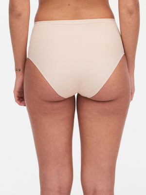 Braguita de soporte de cintura alta Chantelle Pure Light - Golden Beige Full Brief Chantelle 