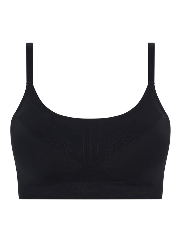 Chantelle Smooth Comfort Wirefree Support Bra - Black Soft Bra Chantelle 