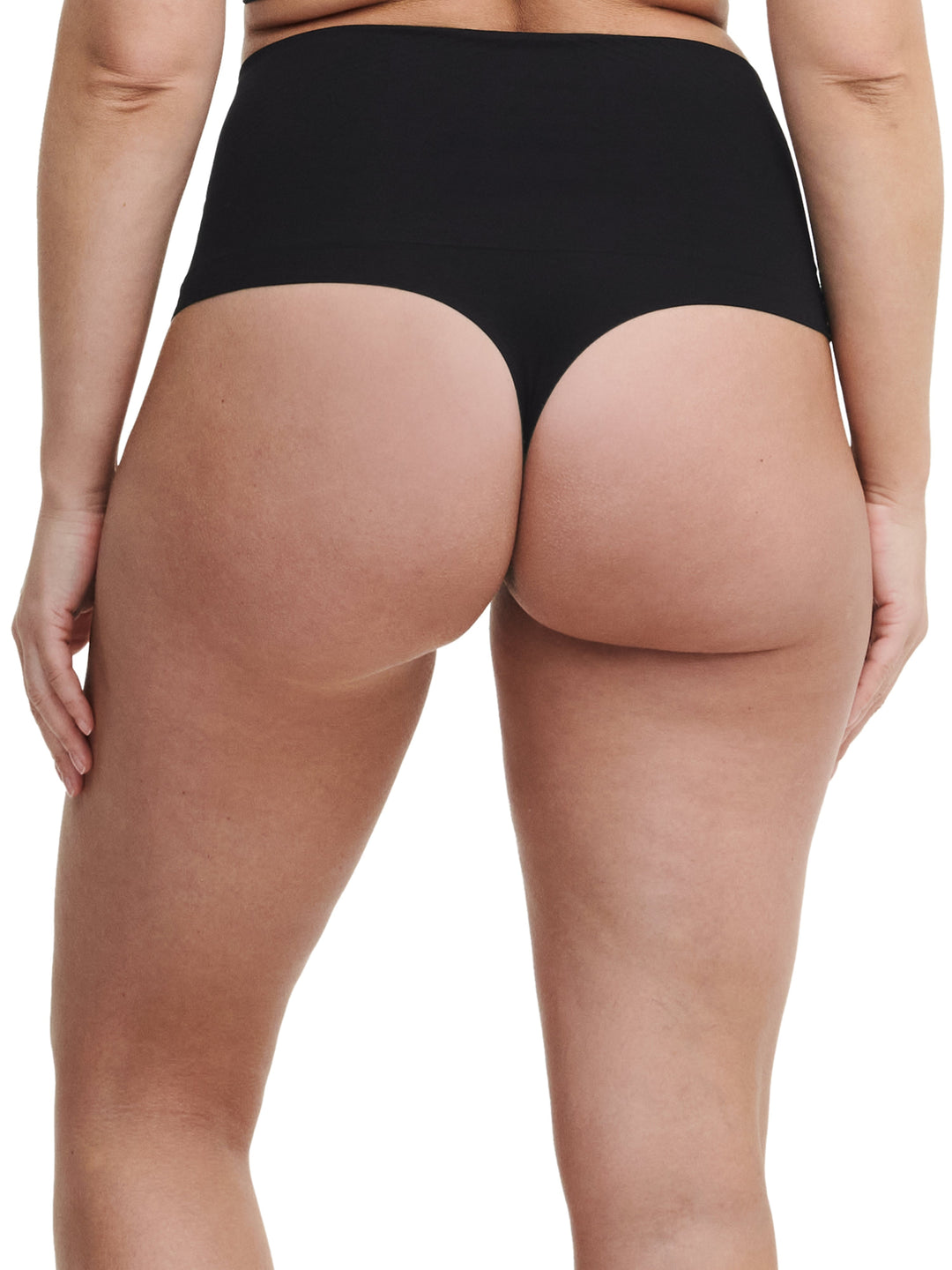 Chantelle Smooth Comfort Sculpting High-Waisted Thong - Black Thong Chantelle 