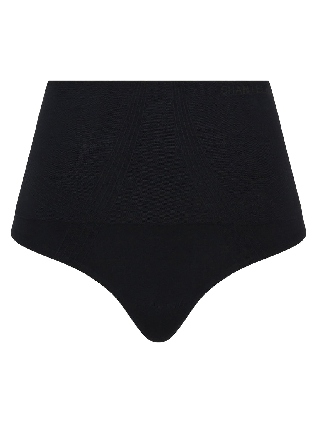 Chantelle Smooth Comfort Sculpting High-Waisted Thong - Black Thong Chantelle 