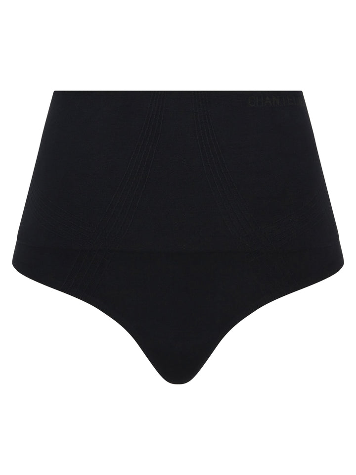 Chantelle Smooth Comfort Sculpting High-Waisted Thong - Black Thong Chantelle 