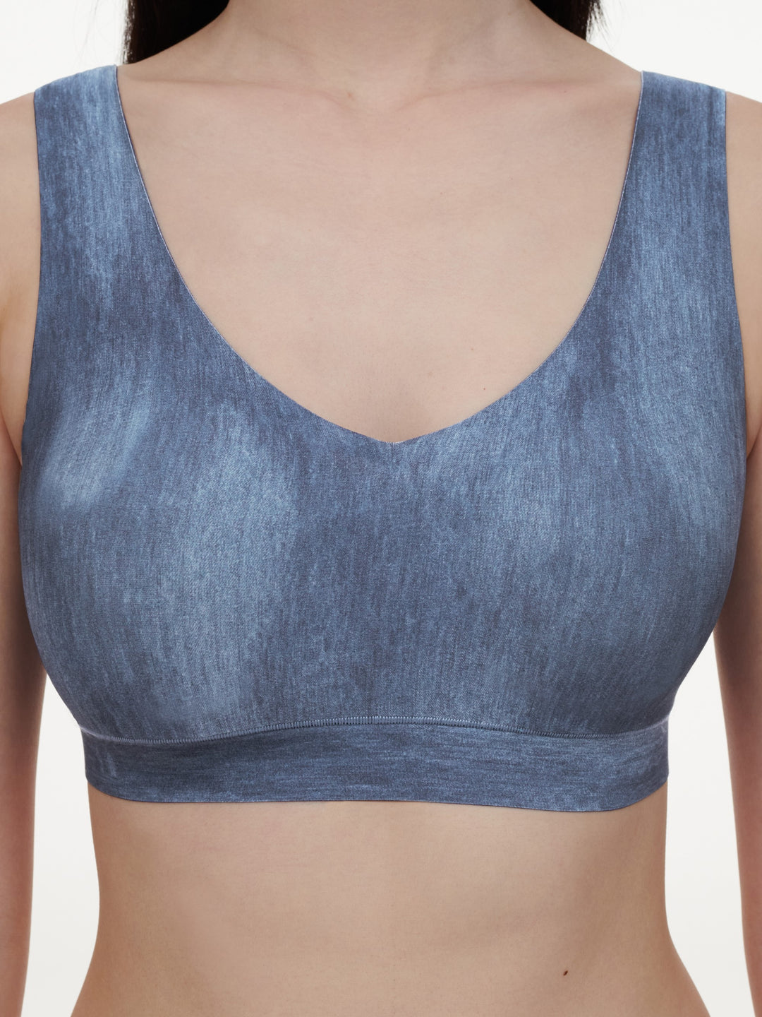 Chantelle - Softstretch Padded Top Blue Denim Print