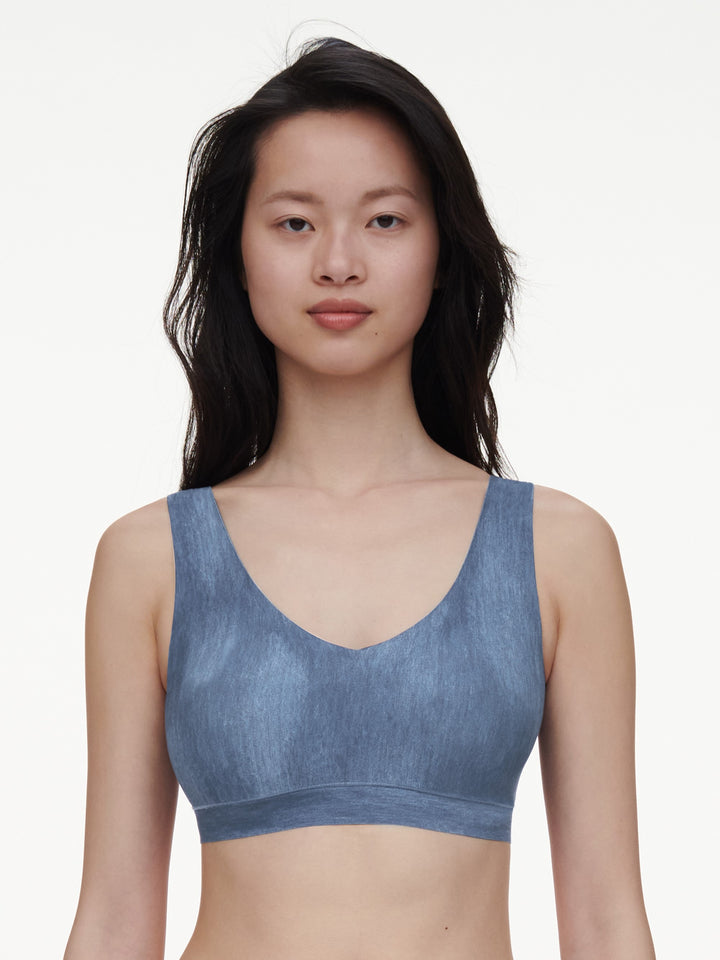 Chantelle - Softstretch Padded Top Blue Denim Print